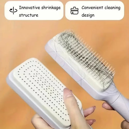 Telescopic Massage Airbag Comb Rotary Handles Cleaning Hair Brush Comb Air Cushion Comb Anti-Static Hairdressing Styling Tools