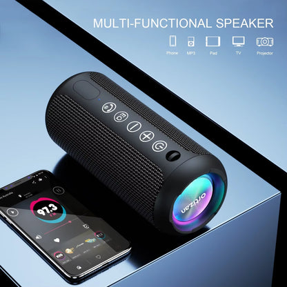 24W Portable Bluetooth Speaker Stereo Sound IPX7 Waterproof Wireless Bluetooth 5.3 Excellent Bass Performace TF Speaker