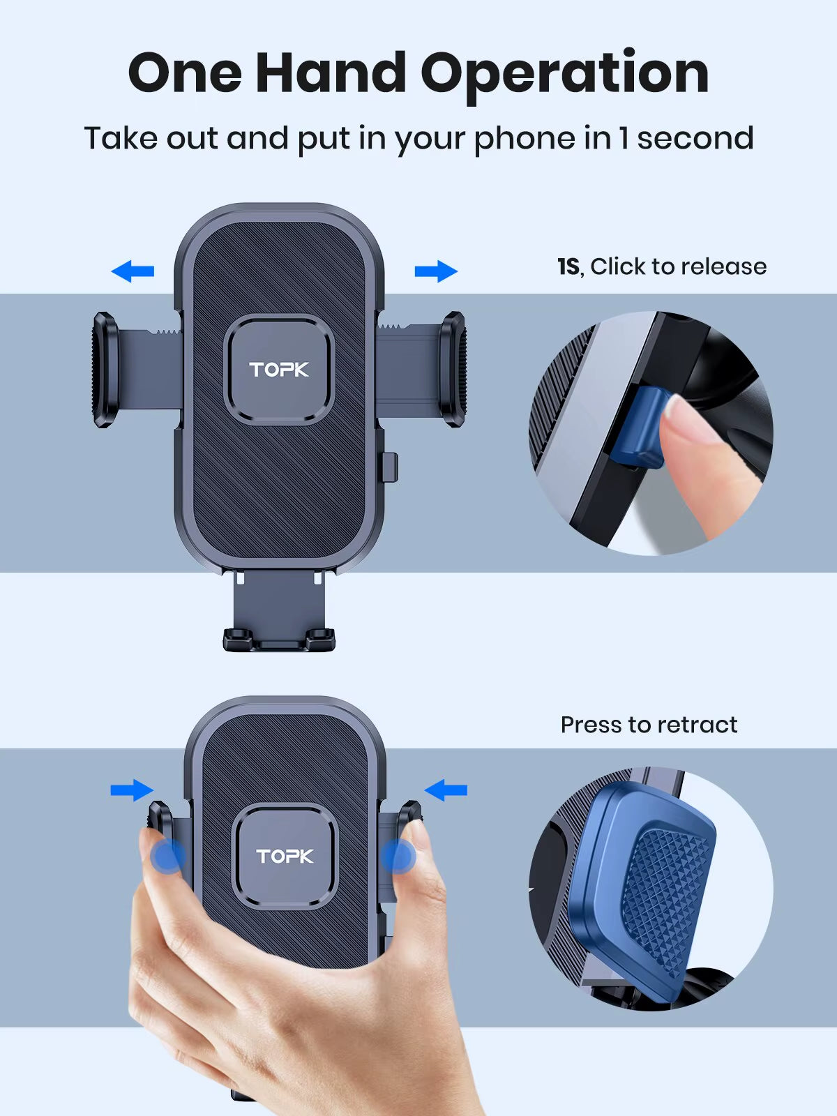 Car Phone Holder Gravity Stand for Iphone Xiaomi Samsung Car Mobile Support for Dashboard Windshield Air Vent Phone Mount