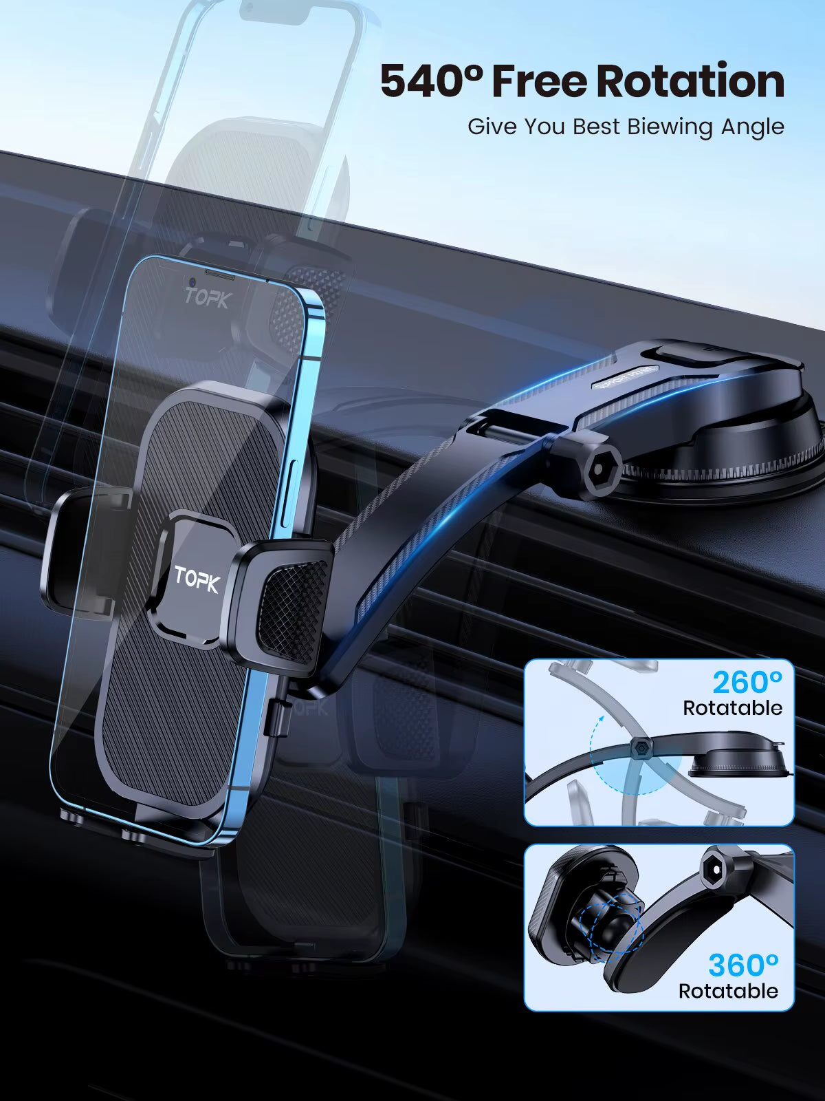 Car Phone Holder Gravity Stand for Iphone Xiaomi Samsung Car Mobile Support for Dashboard Windshield Air Vent Phone Mount