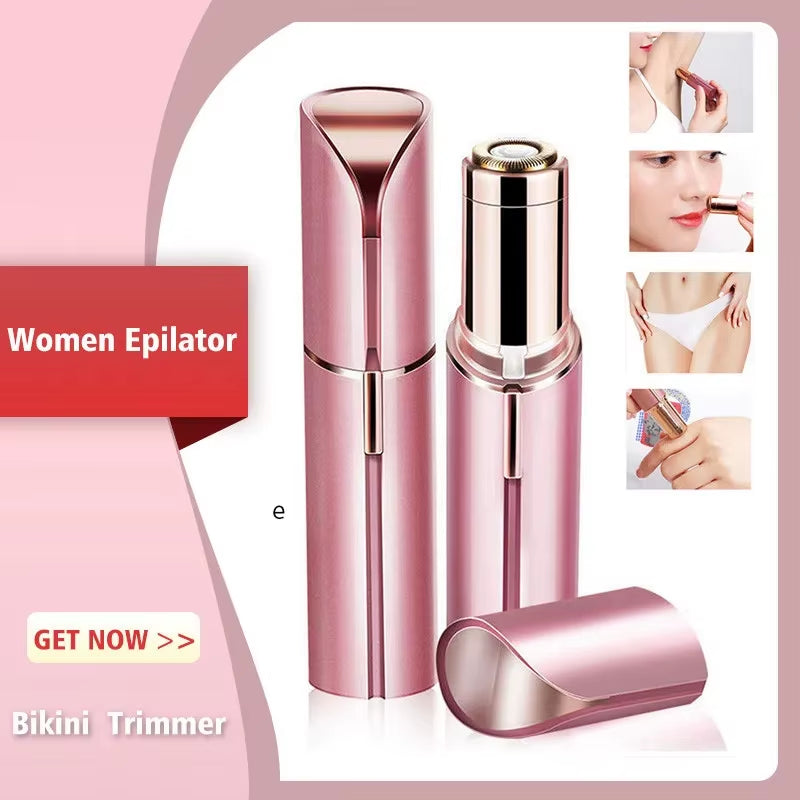 Portable Lipstick Shaped Women Electric Epilator Eyebrow Trimmer Painless Effective Facial Hair Removal Shaver Small Epilator